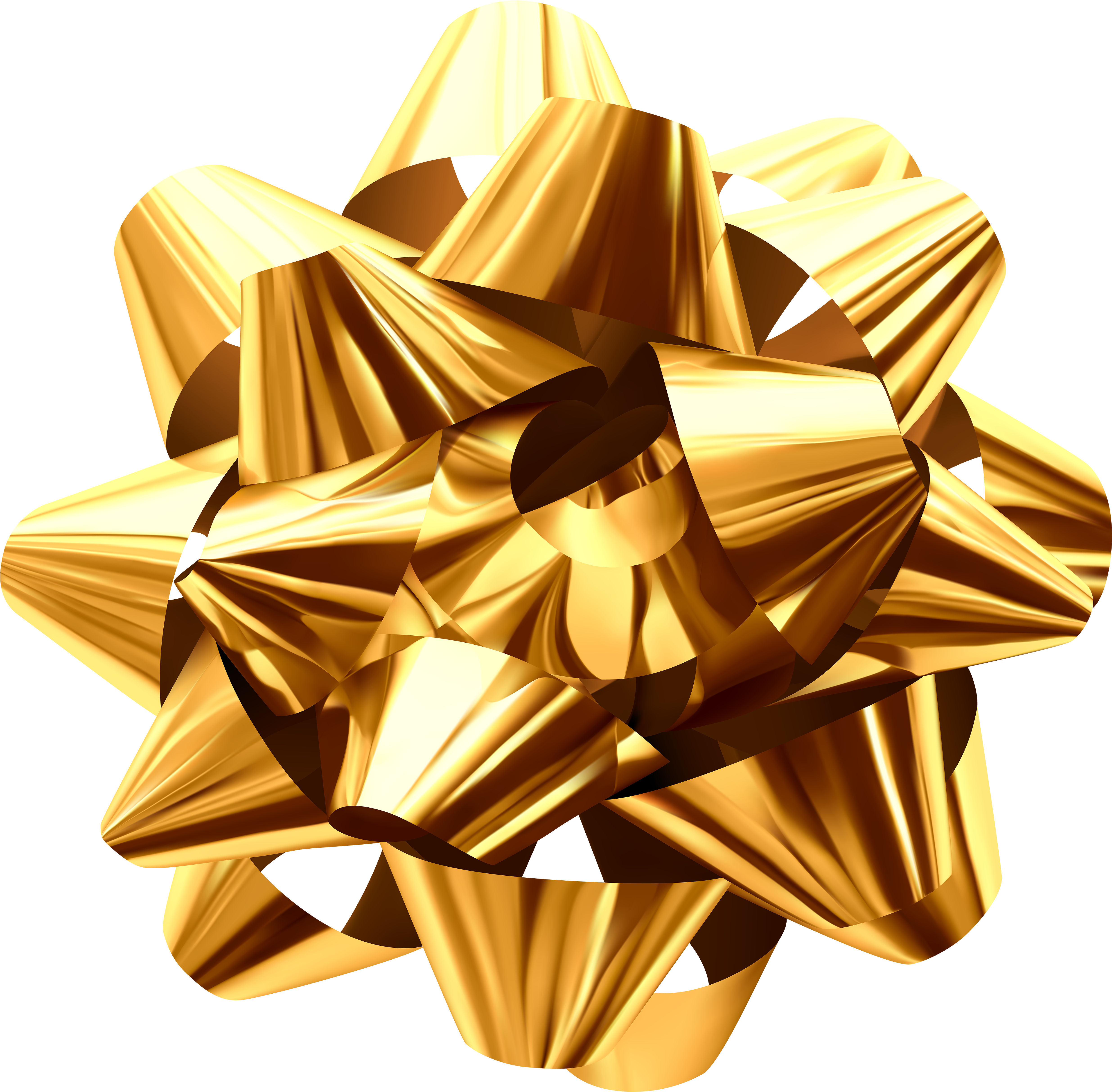 Gold Foil Bow Png Clip Art Image - Red Foil Bow Png Transparent Png (5000x4907), Png Download