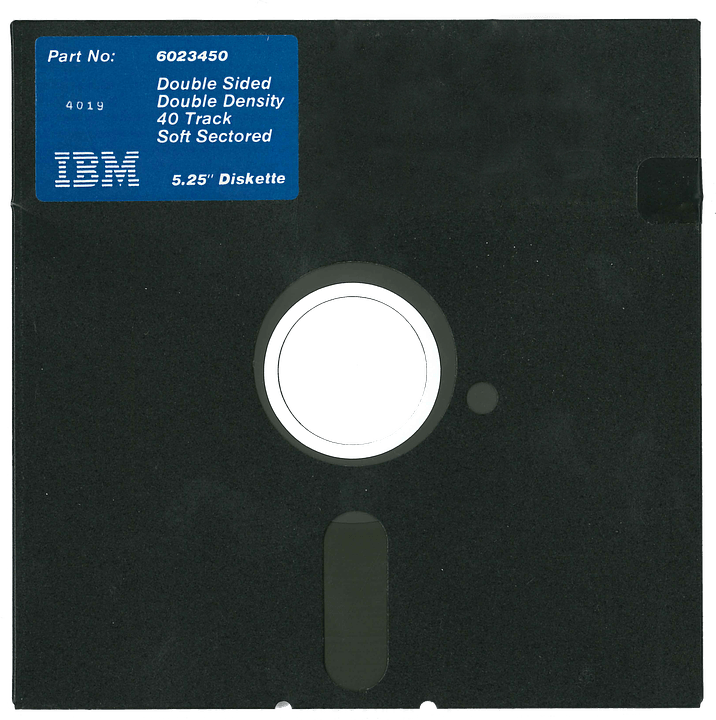 Vintage Floppy Disk - Floppy Disk 5 25 Clipart (716x720), Png Download
