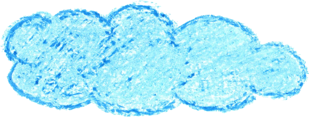 Png File Size - Cloud Drawing With Color Clipart (1024x388), Png Download