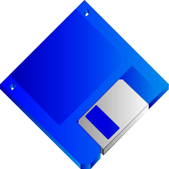 How To Set Use Sabathius Floppy Disk Blue No Label Clipart (594x595), Png Download