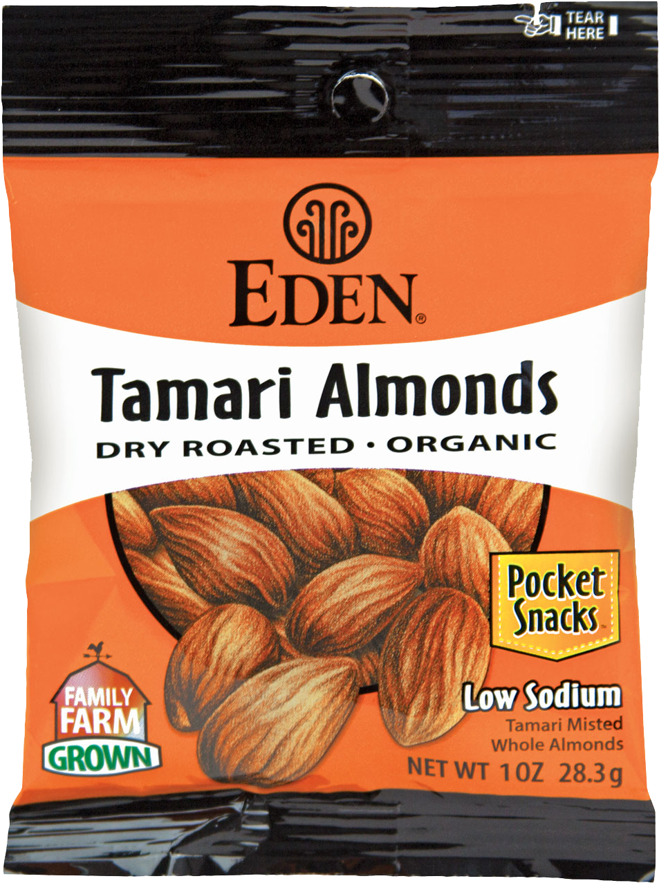 Eden Tamari Almonds - Eden Organic Clipart (1030x1334), Png Download
