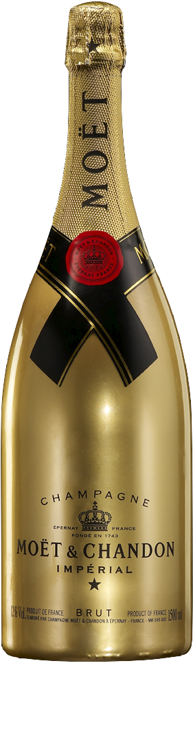 Moët Imperial Brut Bottle Golden Sleeve - Moët & Chandon Clipart (645x1116), Png Download