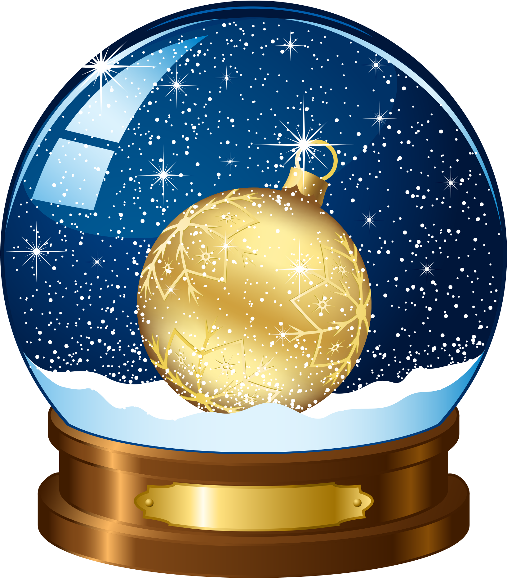 Snow Globe Wallpaper - Empty Christmas Snow Globe Clipart (1714x1985), Png Download
