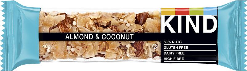 Whole Almonds - Kind Bars Almond And Coconut Clipart (1000x412), Png Download