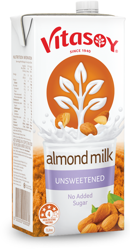 Almond Milk Unsweetened - Vitasoy Soy Milky Lite Clipart (452x872), Png Download