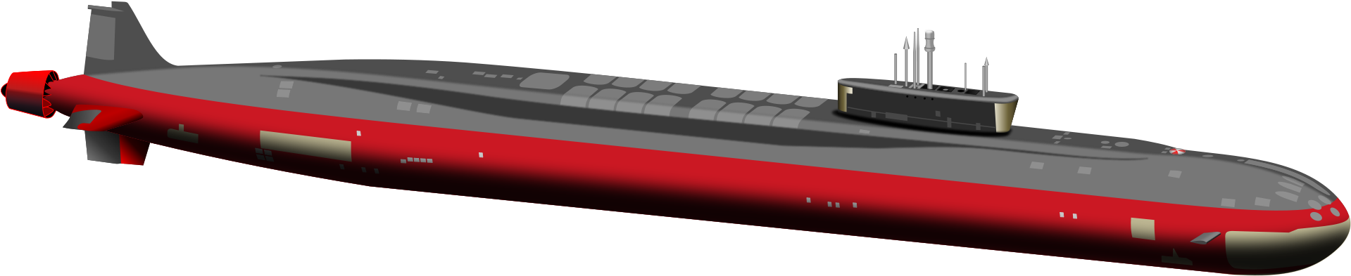 Submarine Png File - Future Ballistic Missile Submarine Clipart (2000x446), Png Download