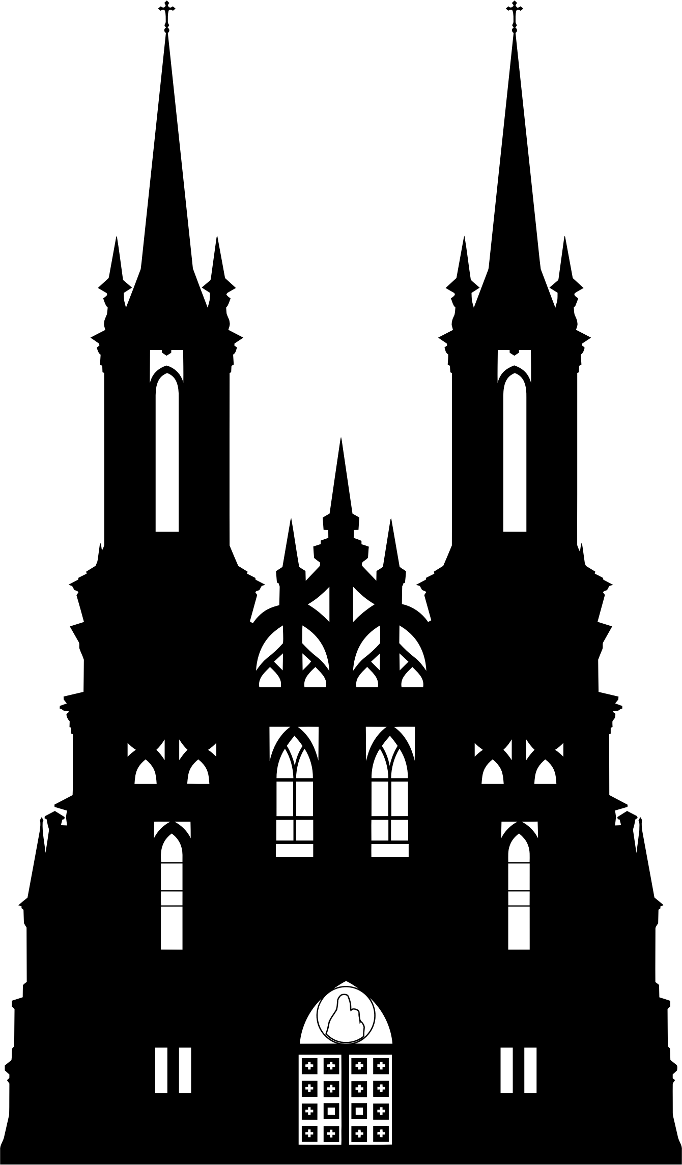 Medieval Clipart Silhouette - Castle Silhouette Png Transparent Png (1340x2290), Png Download