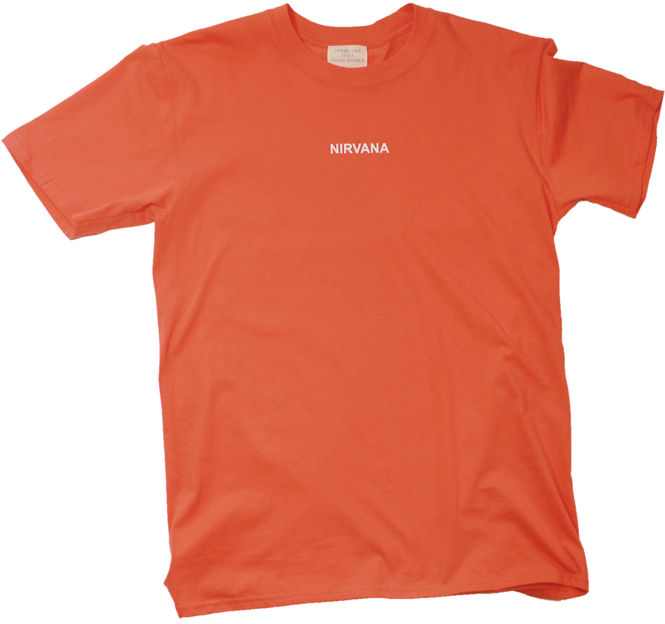 Nirvana Waterfall T-shirt - Tee Shirt Champion Orange Clipart (1000x1500), Png Download