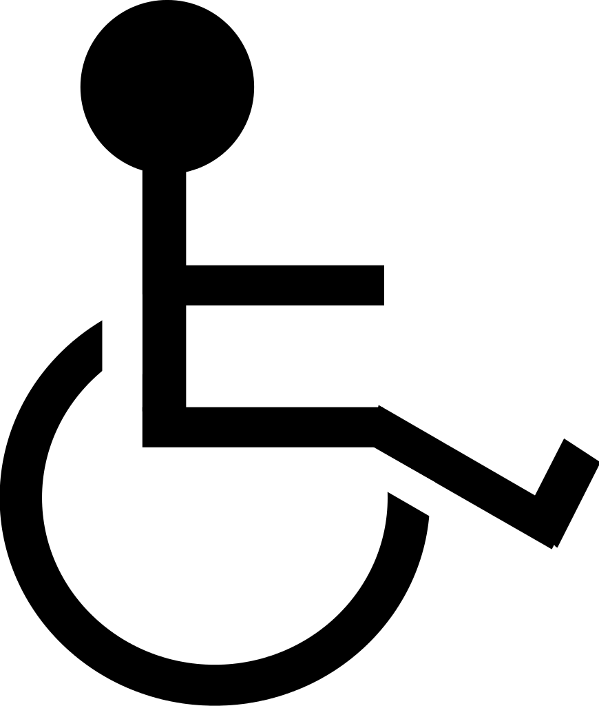 Svg Handicapé Clipart (870x1024), Png Download