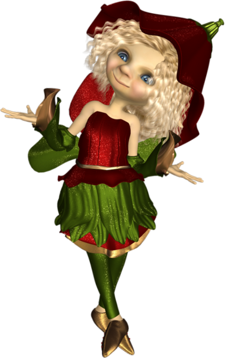 Noël, Tube Cookie, Elfe - Cartoon Clipart (440x700), Png Download