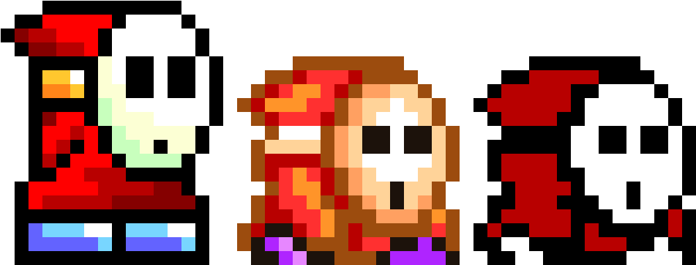 Shy Guy Pixel Art - 8 Bit Shy Guy Clipart - Large Size Png Image - PikPng.