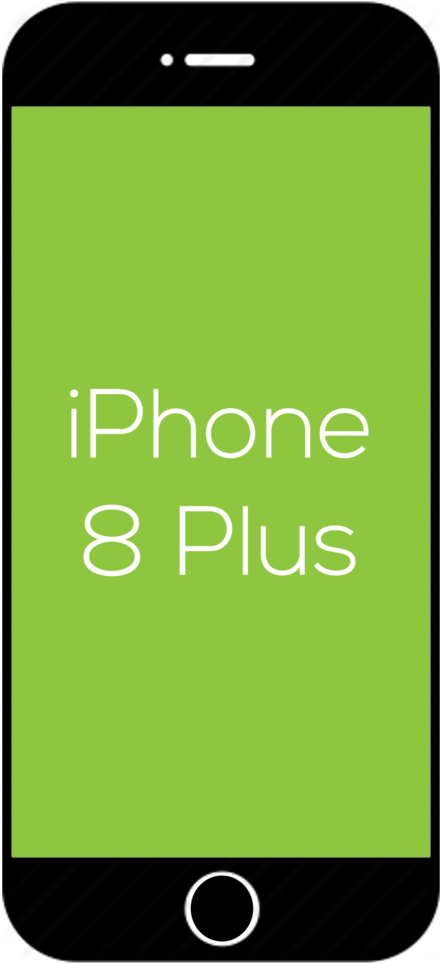 Iphone 8 Plus Green - Mobile Phone Clipart (1000x1000), Png Download