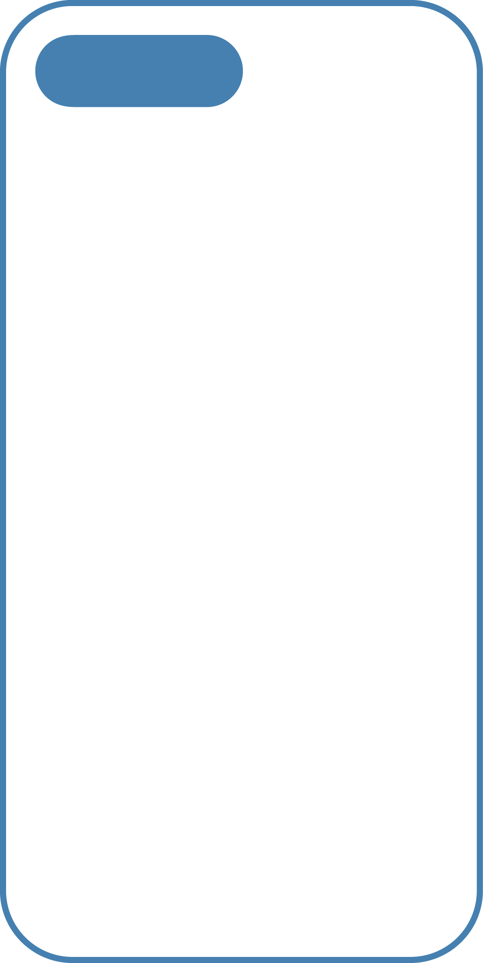 Iphone 8 - Iphone 8 Plus Template Png Clipart (954x1902), Png Download