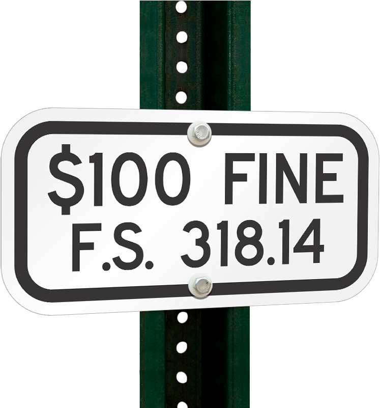 $100 Fine Ada Handicapped Sign - Reserved Sign Clipart (800x800), Png Download