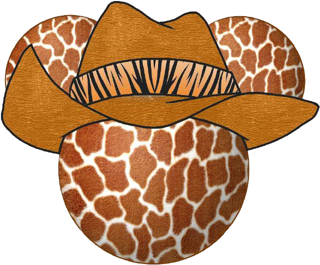 Safari Hat Clipart Print Mickey Ears W Clipart - Safari Mickey Head - Png Download (649x542), Png Download