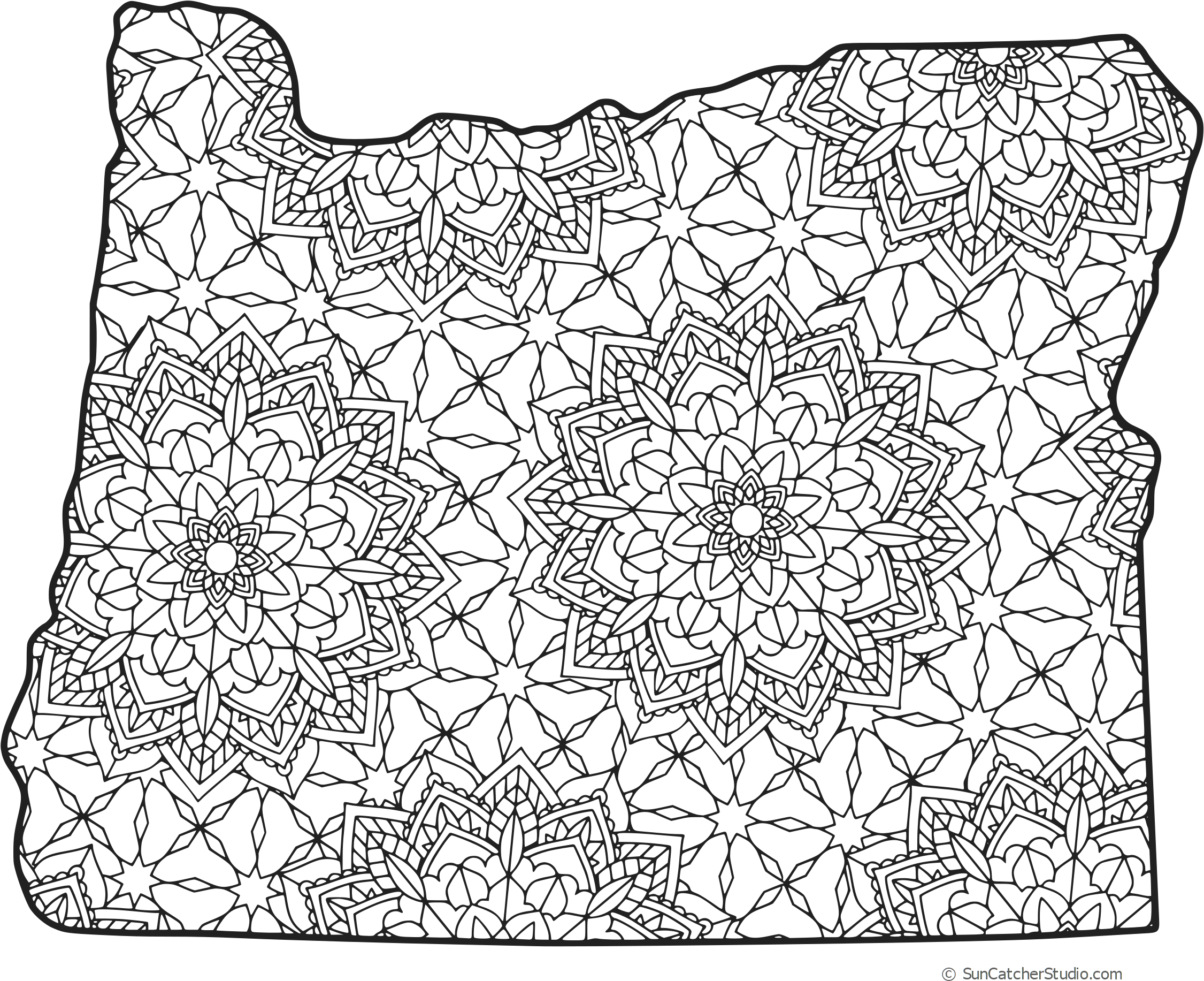 2300 X 1881 1 - Map Of Oregon Coloring Page Clipart (2300x1881), Png Download