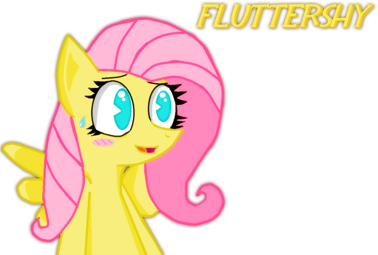 Shadowbolt97, Fluttershy, Safe, Solo, Sweatdrop - Cartoon Clipart (1280x887), Png Download