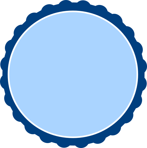Blue Circle With Border Clipart (594x600), Png Download