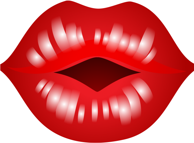 Mouth Clipart Angry - Clipart Kissing Lips - Png Download (640x480), Png Download