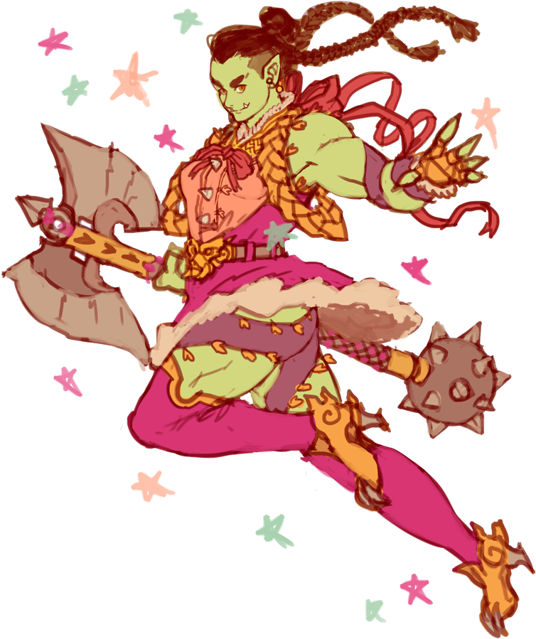 Orc Clipart Scary Character - Orc Magical Girl - Png Download (773x1000), Png Download