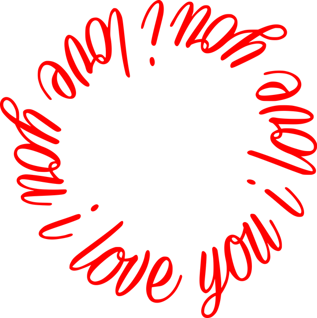 Love You In A Circle Clipart (638x640), Png Download