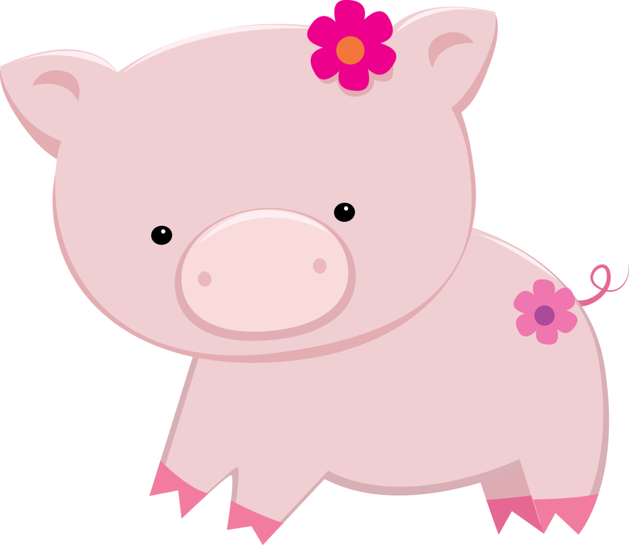 Cute Farm For Girls Clip Art - Animais Fazendinha Rosa Png Transparent Png (900x780), Png Download
