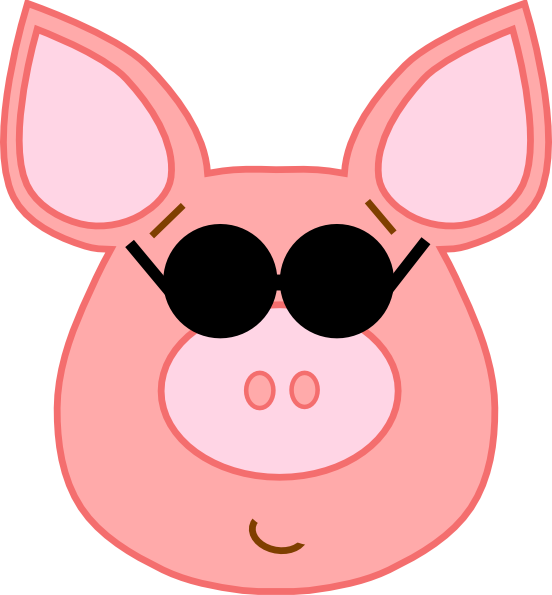 How To Set Use Cool Pig Svg Vector Clipart (552x595), Png Download