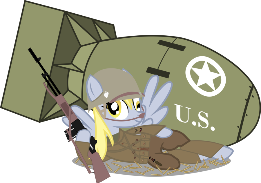 Us Derpy Commission - My Little Pony Ww2 Clipart (900x631), Png Download