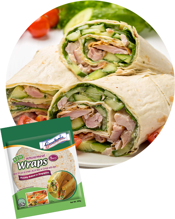 Pan Grilled Chicken Avocado Wrap - Wrap Pan Clipart (572x713), Png Download