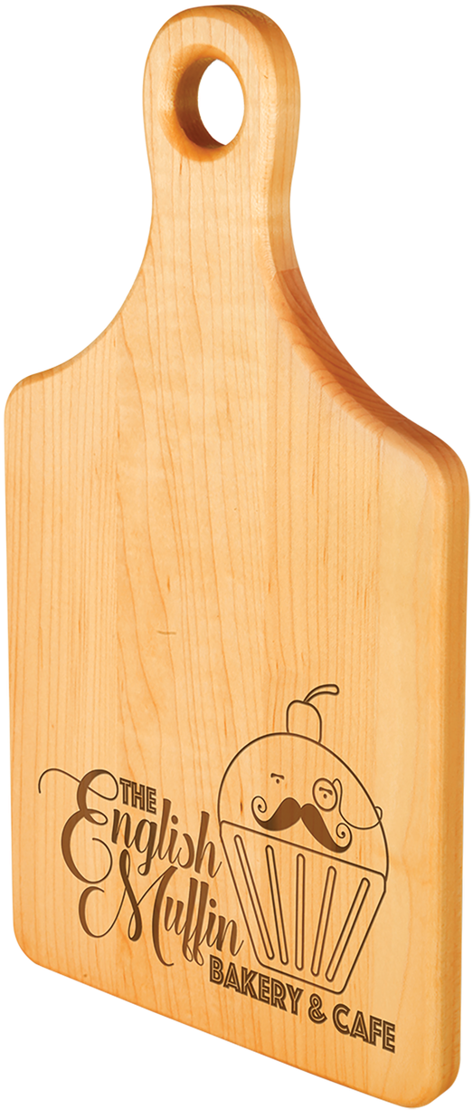 Engraved Maple Paddle Shaped Cutting Board - Cutting Board Clipart (1280x1280), Png Download