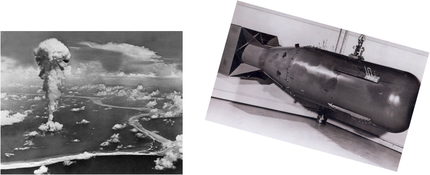 A Nuclear Weapon Of The "little Boy" Type, The Uranium - Little Boy Bomb Clipart (871x355), Png Download