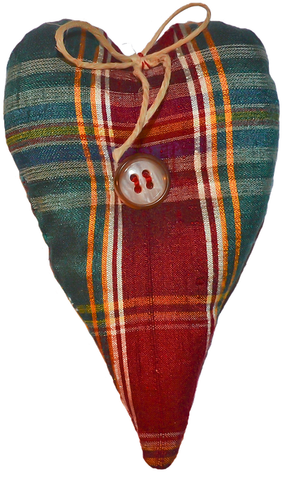 Heart, Country, Scrapbooking, Png - Tartan Clipart (498x720), Png Download