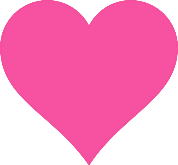Hot Pink Heart Png Clipart (600x556), Png Download