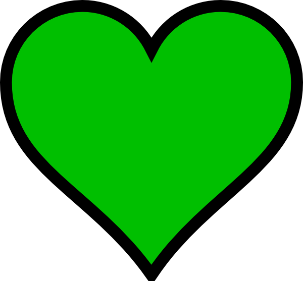Green Heart Shape Clipart - Png Download (600x557), Png Download