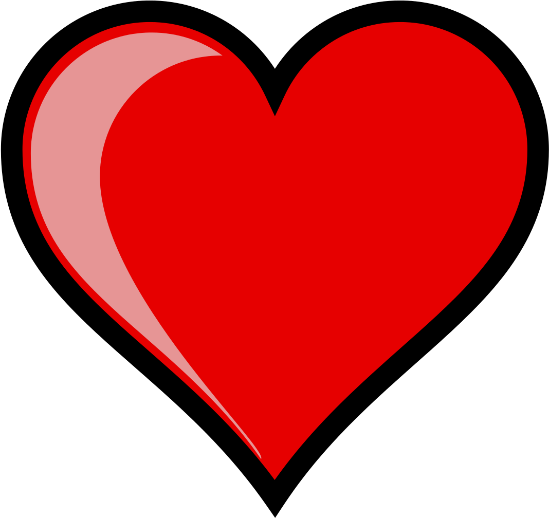 Heart Left-highlight Jon - Hearts Clip Art - Png Download (1100x1024), Png Download