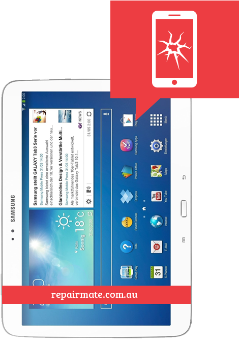 This Repair Apples For Samsung Galaxy Tab 3 - Samsung Galaxy Tab 3 10.1 Clipart (500x688), Png Download