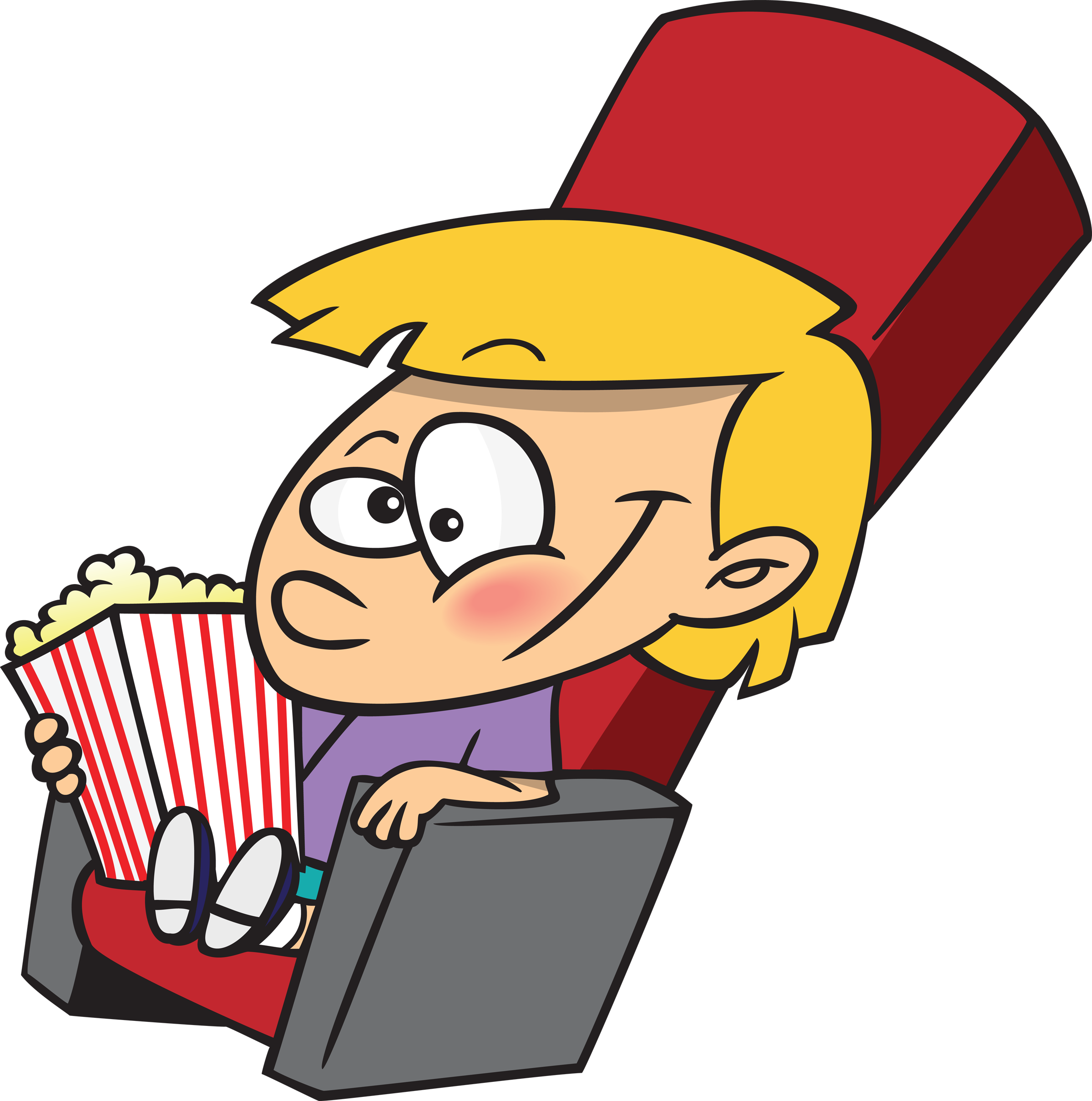 Movie Kid Fan Mascot - Movie Clip Art - Png Download (2400x2420), Png Download