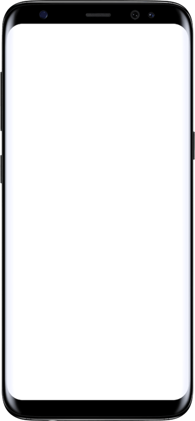 Image Of Galaxy S8 With Empty Screen - صورة هاتف فارغة Clipart (390x840), Png Download