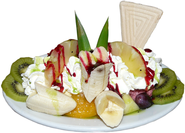 Ice Cream Sundae, Fruits, Dessert, Ice Cream, Fruit - Fruit Ice Cream Png Clipart (960x720), Png Download