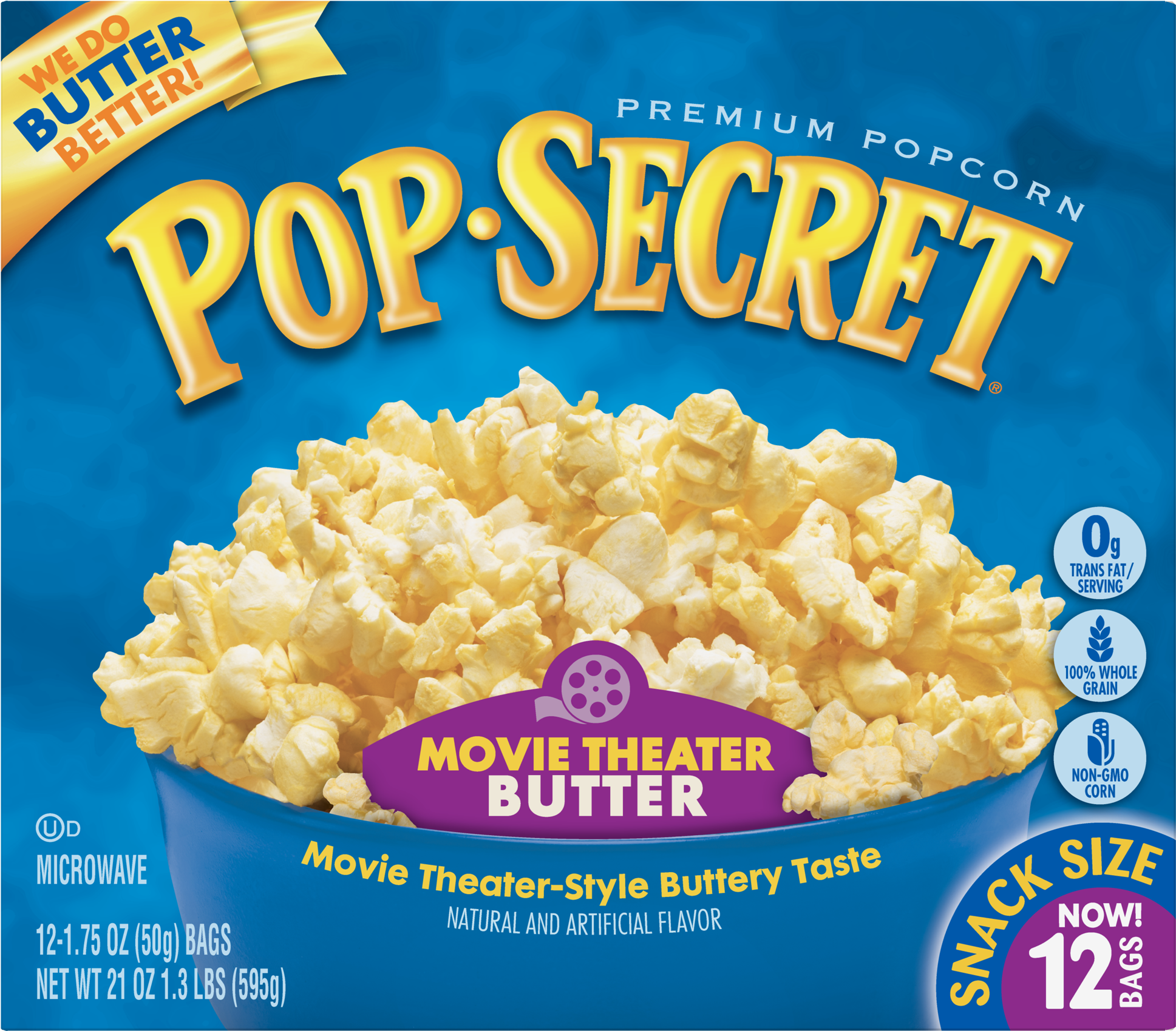 Pop Secret Microwave Popcorn, Movie Theater Butter, - Pop Secret Popcorn Clipart (2000x2000), Png Download