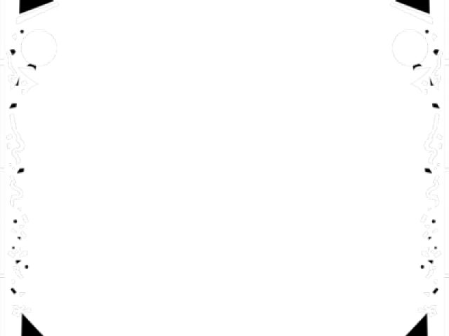 Confetti Clipart Page Border - Line Art - Png Download (640x480), Png Download