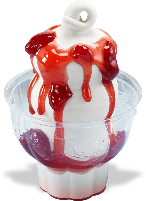 Strawberry Sundae - Dairy Queen Sundae Cup Clipart (940x845), Png Download