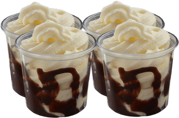 Mini Choc Sundaes 4 Pack - Chocolate Brownie Clipart (800x550), Png Download