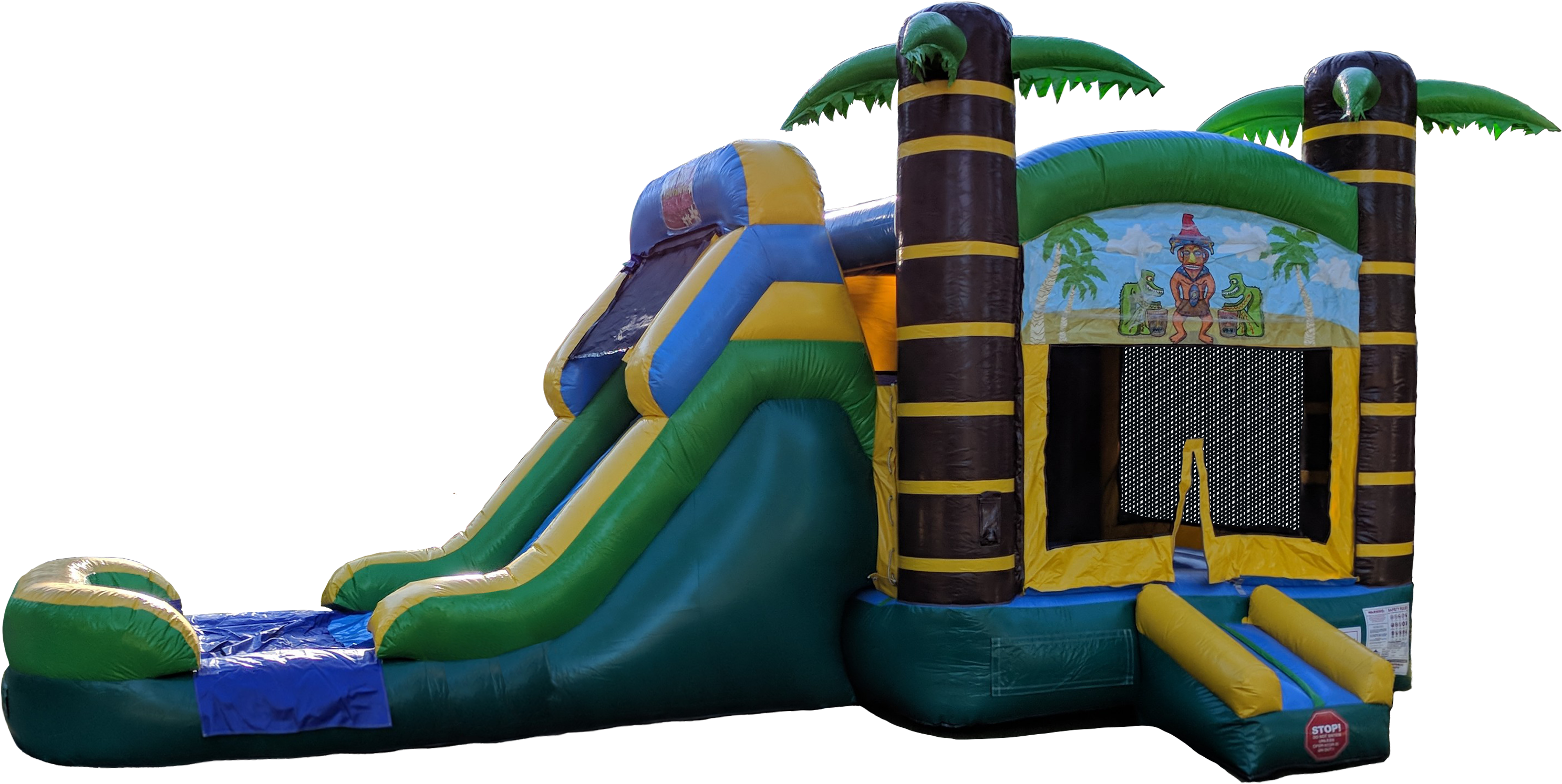 Tiki Castle & Slide , Png Download Clipart (2973x1493), Png Download