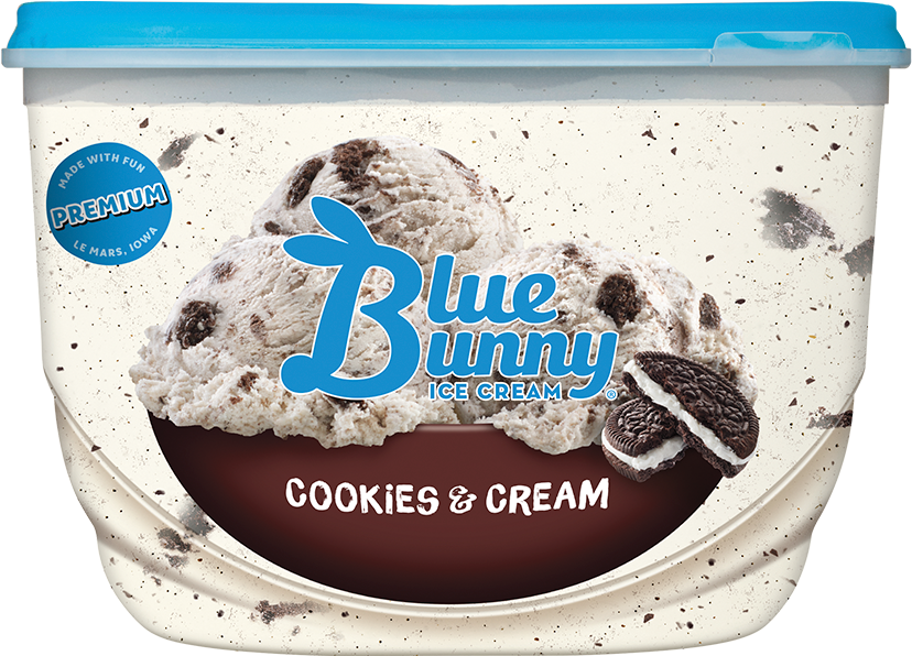 Cookies & Cream Ice Cream Sundae - Blue Bunny Cookies And Cream Ice Cream Clipart (847x600), Png Download