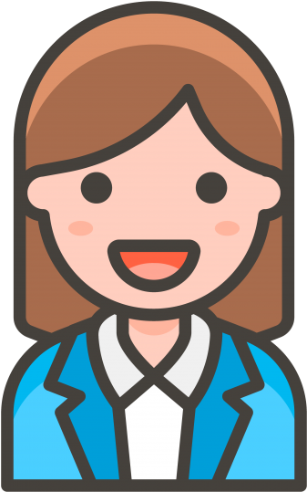 Woman Office Worker Emoji - Female Office Worker Cartoon Clipart (866x650), Png Download