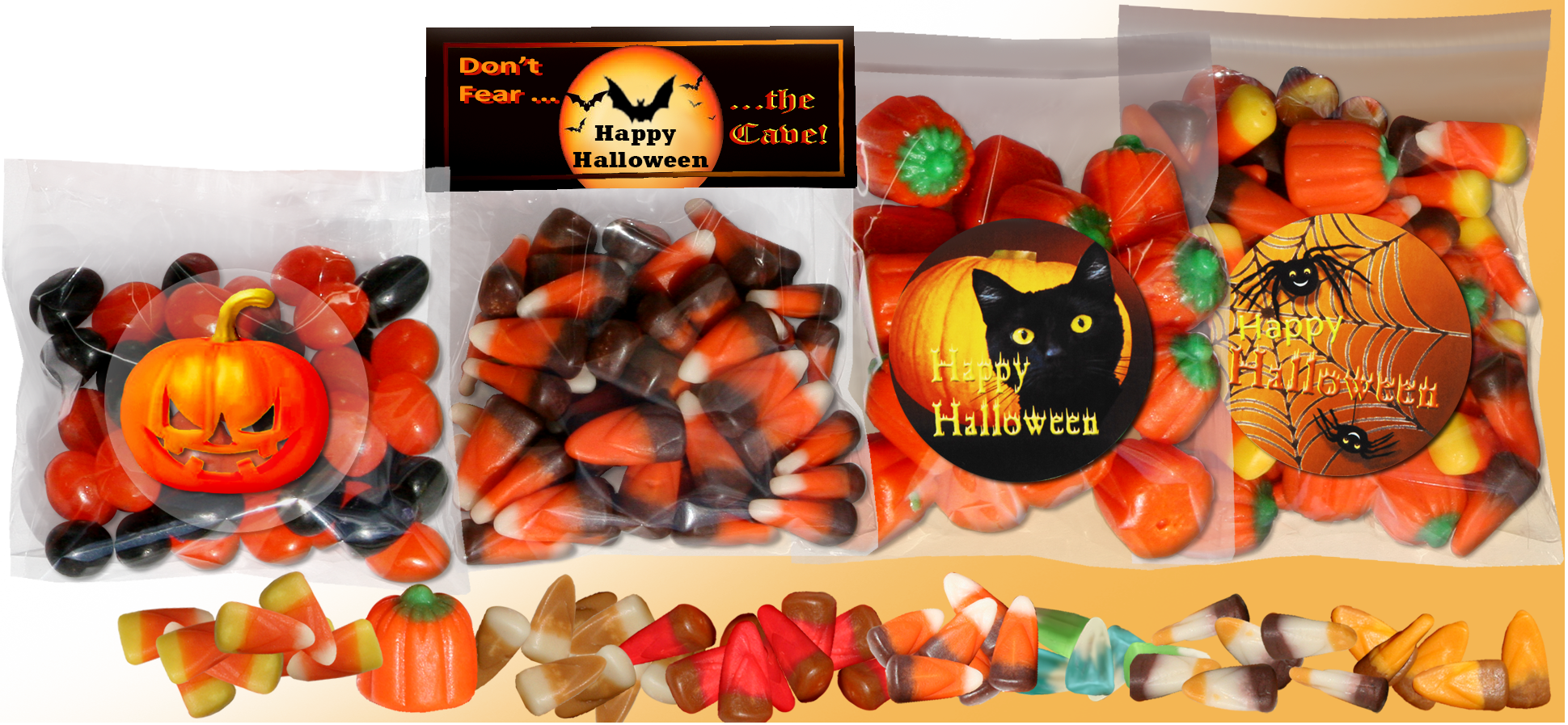 New Bulk Candy In Bags - Halloween Candy Bulk Clipart (1939x897), Png Download