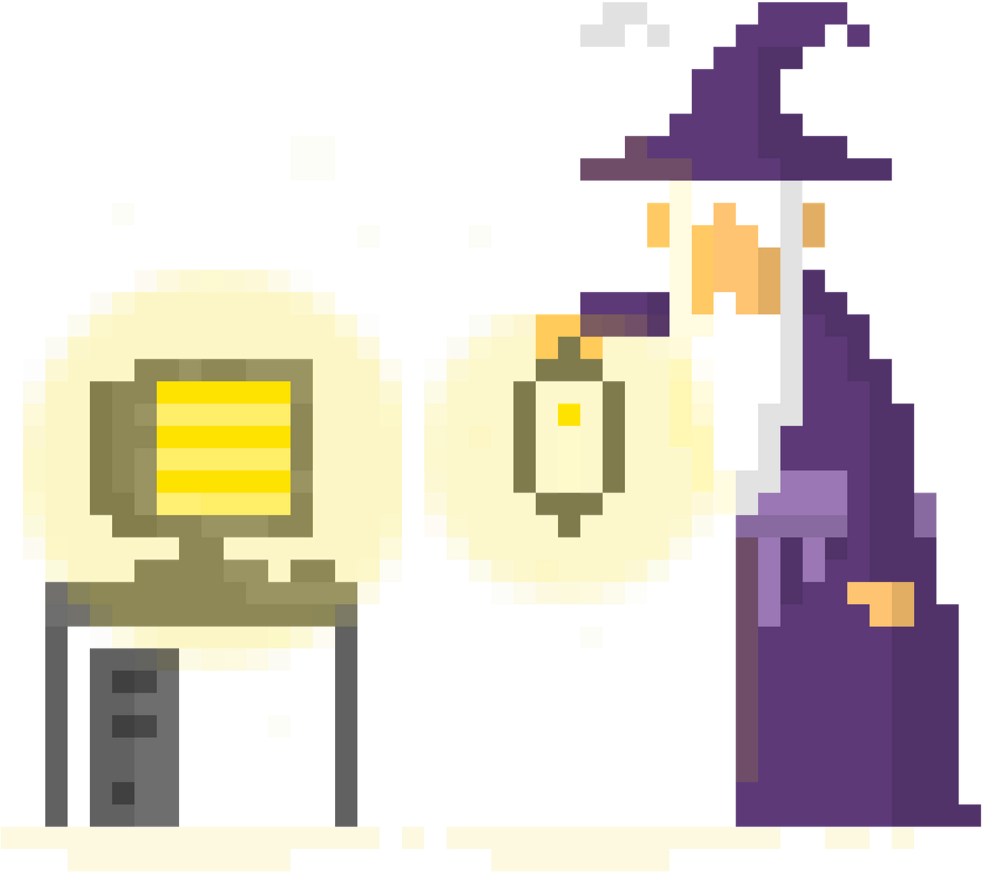 Make And Rescale Pixel Art - Simple Pixel Art Wizard Clipart (1600x1301), Png Download