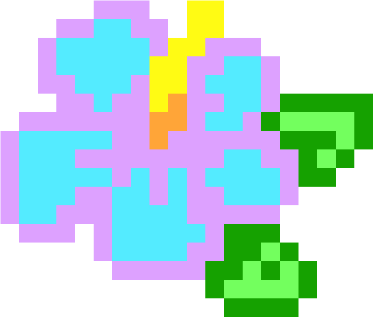 Flower Pixel Art Grid Clipart (1184x1184), Png Download