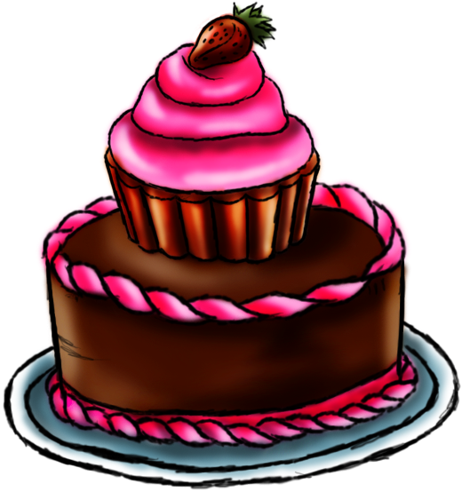 Birthday Cake Drawing Drawing Cakes Cake Png ~ Frames - Cake Chocolate Drawing Png Clipart (600x600), Png Download